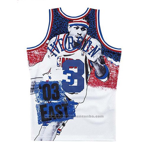 Camiseta All Star 2003 Allen Iverson #3 Mitchell & Ness Blanco